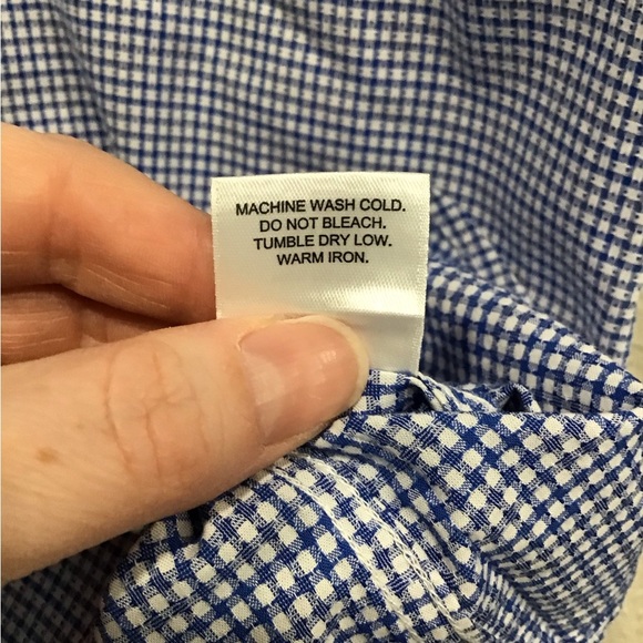 Johnston & Murphy Men’s XXL Short Sleeve Button-Up Shirt Blue Check Smart Casual - Picture 4 of 5